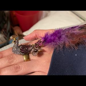 Peacock statement ring